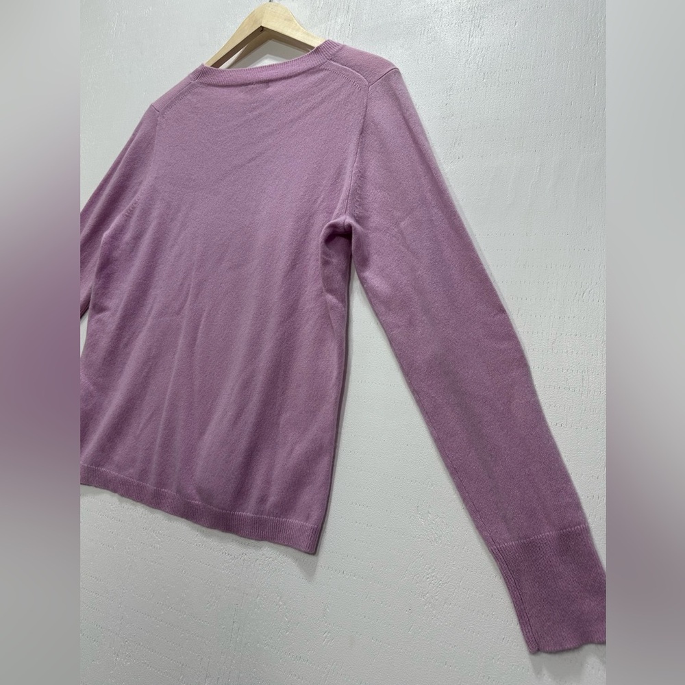 J.Crew 100% Cashmere Lavender Purple Sweater Soft Size Large Women’s - Picture 11 of 13